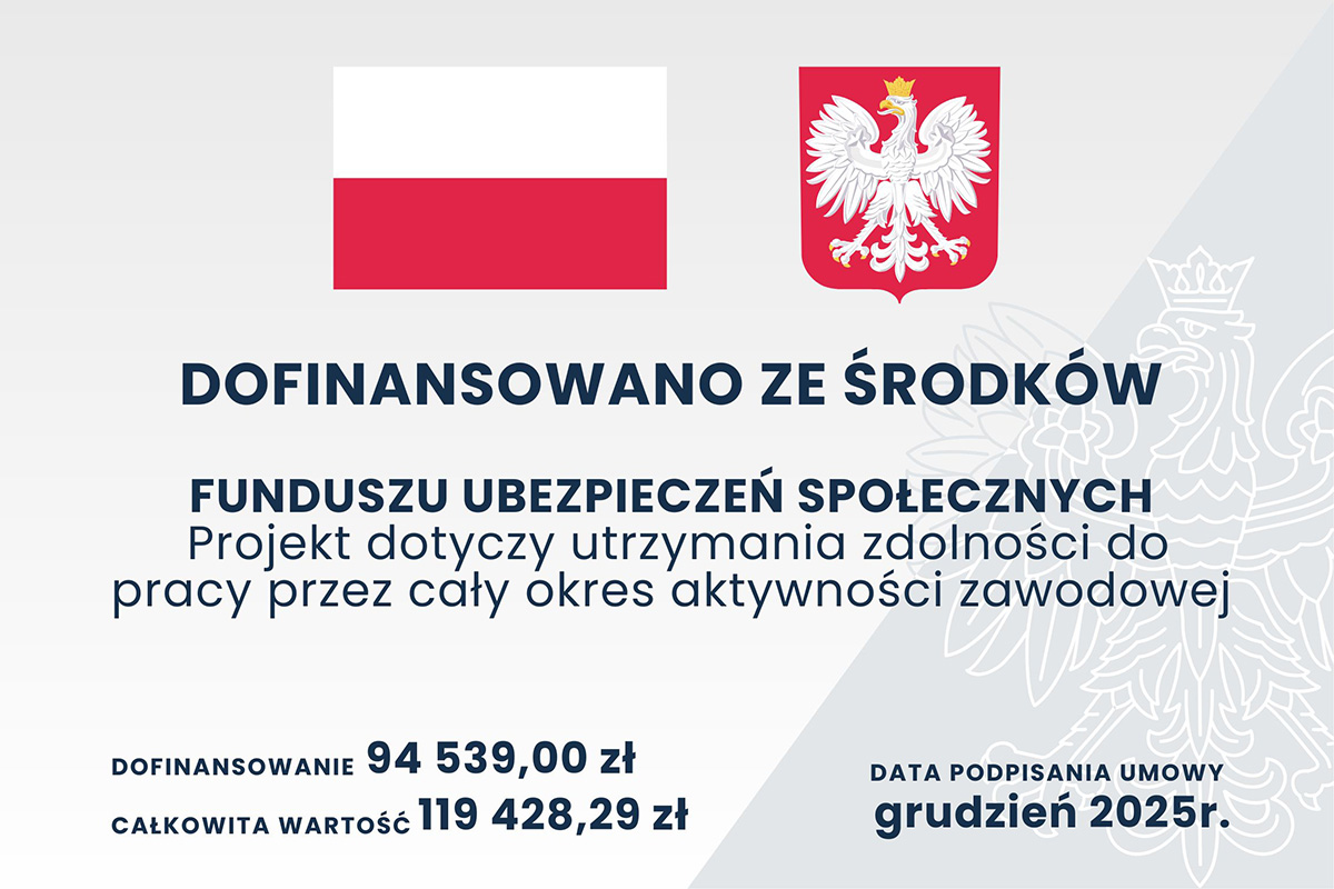 P.U.H.RAFMAR Marcin Twardokęs - utrzymanie zdolności do pracy przez cały okres aktywności zawodowej
